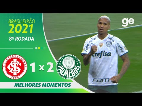 INTERNACIONAL 1 X 2 PALMEIRAS | MELHORES MOMENTOS | 8ª RODADA BRASILEIRÃO  2021 | ge.globo