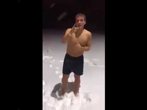 Stiliyan Petrov snow angel for Beatson Cancer