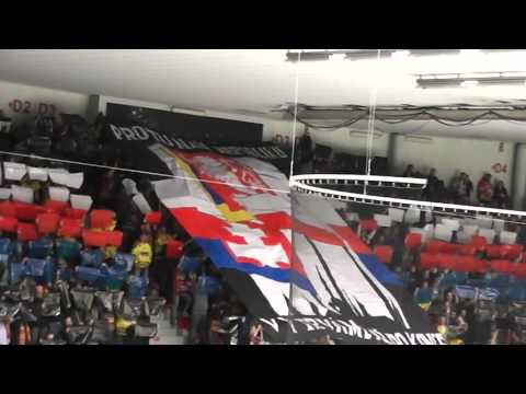 18.Kolo WSM ligy Motor ČB -  Slovan Ústí nad Labem (28.10.2015)  choreo Motoru !