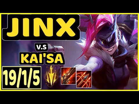 WOOLITE (JINX) vs KAI'SA - 19/1/5 KDA BOTTOM ADC CHALLENGER GAMEPLAY - EUW