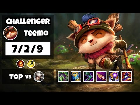 Teemo vs Camille 11.6 Top Lane S11 Challenger Gameplay (7/2/9) - NA
