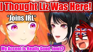 Kiara Joins Nerissa’s Stream IRL, Does a Better British Accent Than Liz, Then Leaves