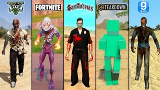 GTA 5 Zombie vs Fortnite Zombie vs Teardown Zombie vs GTA SA Zombie vs Garry's Mod - Which is Best?