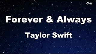 Forever And Always - Taylor Swift Karaoke【No Guide Melody】