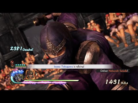 Hattori Hanzo Gameplay on Nightmare  Difficulty: Samurai Warriors 4