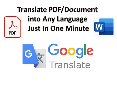Translate PDF/Word Document into Any Language - Just One Minute Online Solution