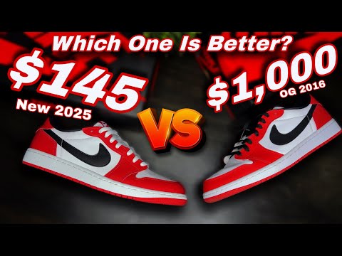 2025 vs 2016 Jordan 1 Low Chicago 