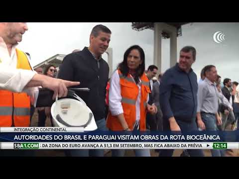 Autoridades do Brasil e Paraguai visitam obras da Rota Bioceânica
