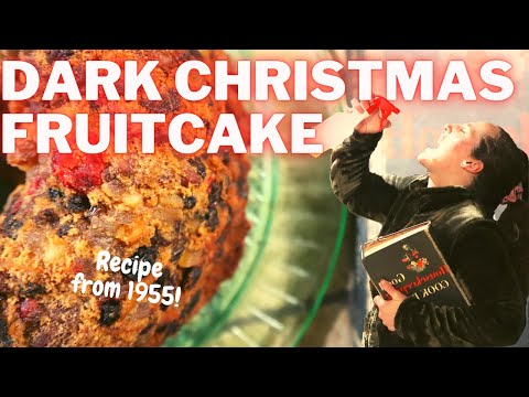 Old Fashioned FRUIT CAKE Recipe! Dark CHRISTMAS Fruit Cake From 1955!
