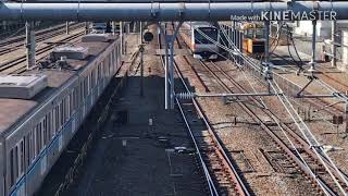 JR中央線 三鷹駅付近の走行シーン