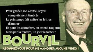 Bourvil - Tiens, vla le facteur - Paroles (Lyrics)