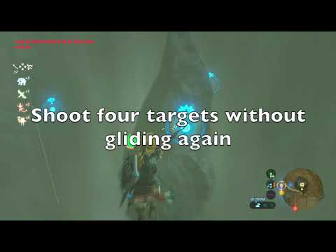 How to solve Shoot Four Targets to Win puzzle - Breath of the Wild - Ex Champion Revali's Song