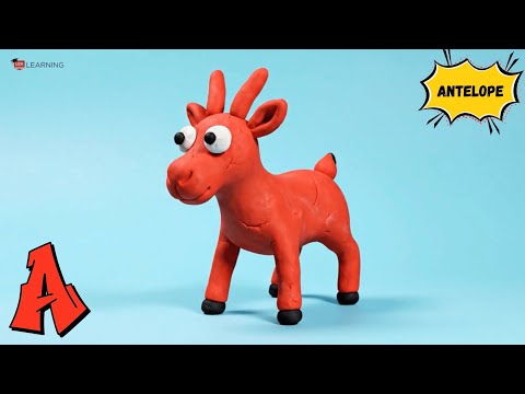 A to Z Animals 🦁🐘 | Slow Clay Build to Fast Run | Learn Colors & Animals for Kids #abcd #kids