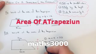 An Easy Method To Work Out The Area Of A Trapezium Without Using A Formula