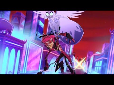 Hazbin Hotel S2 Ending| Emily Saves Alastor Scene| Vox vs Alistor Fight