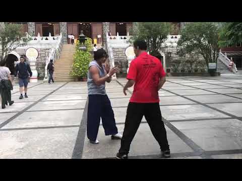 Grandmaster Samuel Kwok training in Hong Kong with SIMON Kook IP MAN 3  Thai actor