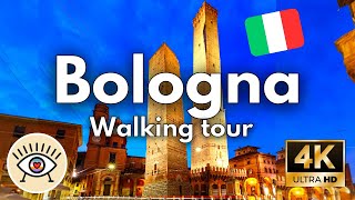 [4K] BOLOGNA Italy ✅ WALKING TOUR with subtitles - Towers of Bologna - walking tour Emilia-Romagna