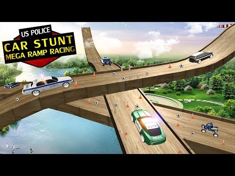 US Police Car Stunt Mega Ramp Racing