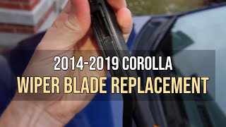 Wiper Blade Replacement, 2014-2019 Toyota Corolla, 2015, 2016, 2017, 2018