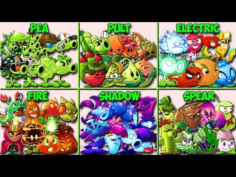 6 Team PEA x PULT x ELECTRIC x... Battlez - Who Will Win? - Pvz 2 Team Plant vs Team Plant