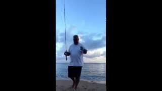 preview picture of video 'Fishing in Hawaii- Peaceful Sunrise Vacation Video!'