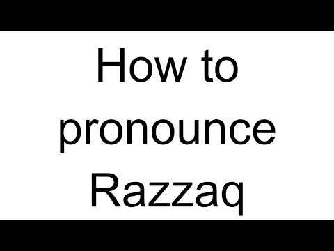 How to Pronounce Razzaq (Arabic)