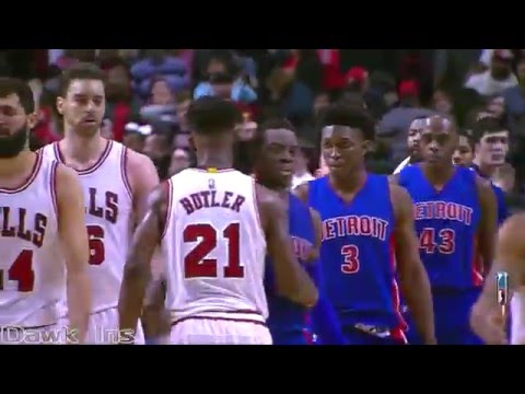 Jimmy Butler 43 points vs Pistons (Full Highlights) (12/18/15) Career HIGH 15 in 4th OT!