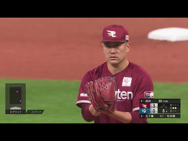 【6回裏】先発の役割を果たす!! イーグルス・田中将大 6回途中2安打1失点の好投!!  2023年3月30日 北海道日本ハムファイターズ 対 東北楽天ゴールデンイーグルス