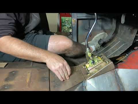 DIY Rat Rod Lokar Shifter Install and Custom Transmission Tunnel Plate