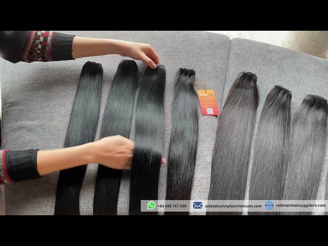 Straight 100% Virgin Vietnamese Human Hair Extensions Machine Super Double/ Double / Single Weft