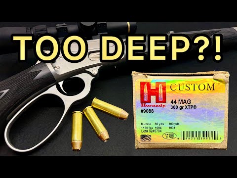 DANGEROUS GAME!? .44 Magnum Hornady 300gr XTP (Rifle Ballistics Gel Test)