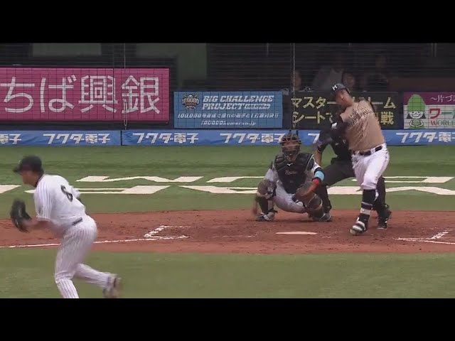【7回表】ファイターズ・レアード フェンス直撃のタイムリーヒットで勝ち越し!! 2017/9/24 M-F