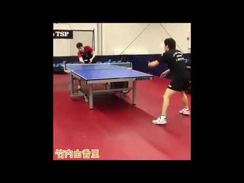 Table Tennis Jun Mizutani receives Ovcharov's skillful ball throwing