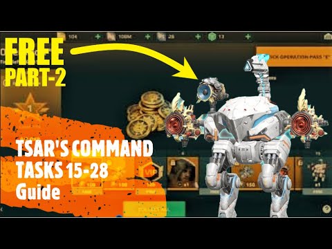 WAR ROBOTS YAGA GANG EVENT || TASKS 15-28 || FREE TECHNO SCORPION WITH SONIC WEAPONS || GUIDE