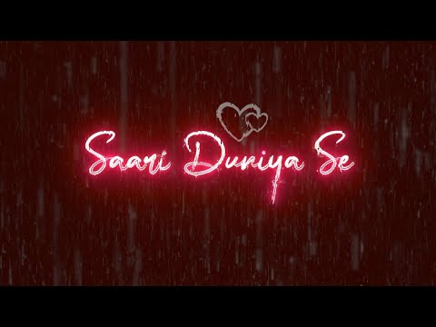 🥀 Sari Duniya Se Jeet Ke Main Aaya Hoon Idhar Status ❤️ Black Screen Lyrics Status ❣️ Love Song ⚡