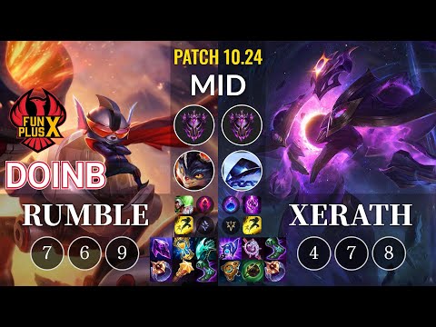 FPX Doinb Rumble vs Xerath Mid - KR Patch 10.24