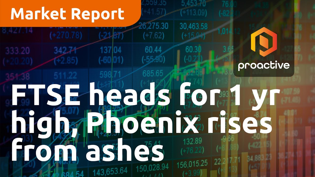 FTSE heads for 12-month high, Phoenix rises from the ashes but JD Wetherspoon loses froth - Market Report