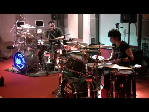 Jamsession mit Beatrix v.d. Bovenkamp & Zacky Tsoukas beim Agner Drumday bei Drumstudies
