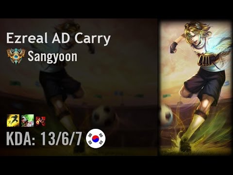 Ezreal AD Carry vs Ashe - Sangyoon - KR Challenger Path 6.4