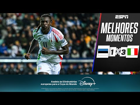 Gols e lances de Estonia x Itália