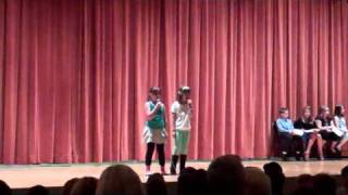 Hannah Mahoney and Kennedy Fairman singing Firework at the Neff Elementary Talent Show