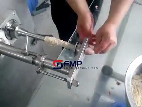 Continuous pneumatic piston sausage stuffer machine