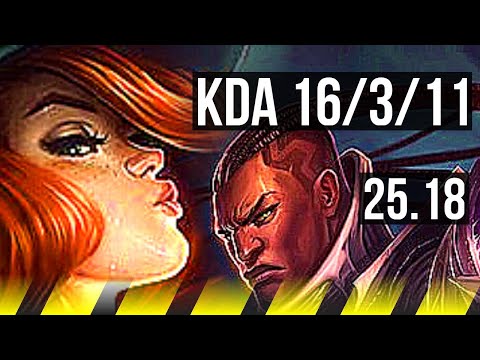 MISS FORTUNE & Morgana vs LUCIAN & Thresh (ADC) | 16/3/11, Legendary, 46k DMG | KR Master | 25.18