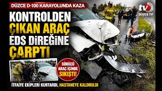 Kontrolden Çıkan Araç EDS Direğine Çarptı