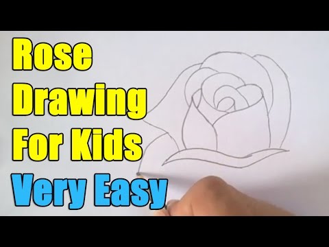 Easy, Step-by-step Rose Drawing for Kids - Really Easy Drawing