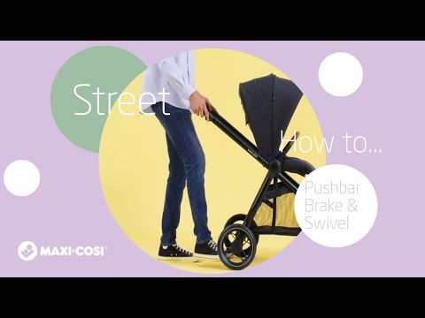 How to use the brake and swivel wheels of the Maxi-Cosi Street stroller