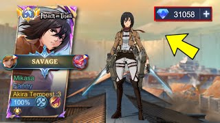 Download lagu FINALLY! AOT MIKASA FANNY SKIN IS BACK FOR FREE?! SOLO RANK GAMEPLAY -MLBB mp3 Download lagu FINALLY! AOT MIKASA FANNY SKIN IS BACK FOR FREE?! SOLO RANK GAMEPLAY -MLBB mp3