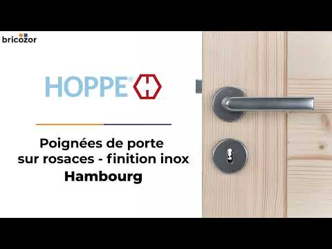 Poignées de porte sur rosaces Hambourg - finition inox HOPPE