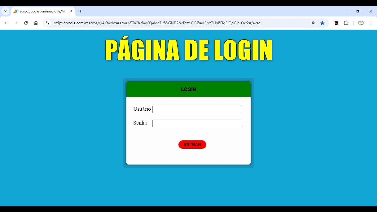 Google Sheets | Creating Login Web Page (App) | Google Apps Script | READY CODES