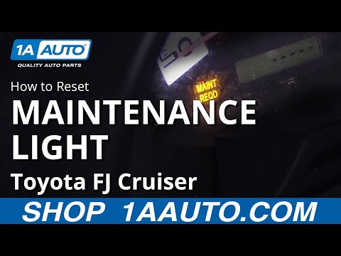 YouTube video about: How to turn off maintenance light on toyota fj cruiser?
